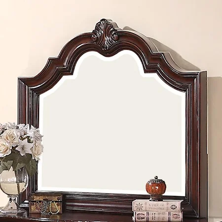 Dresser Mirror with Wood Carved Frame and Molding